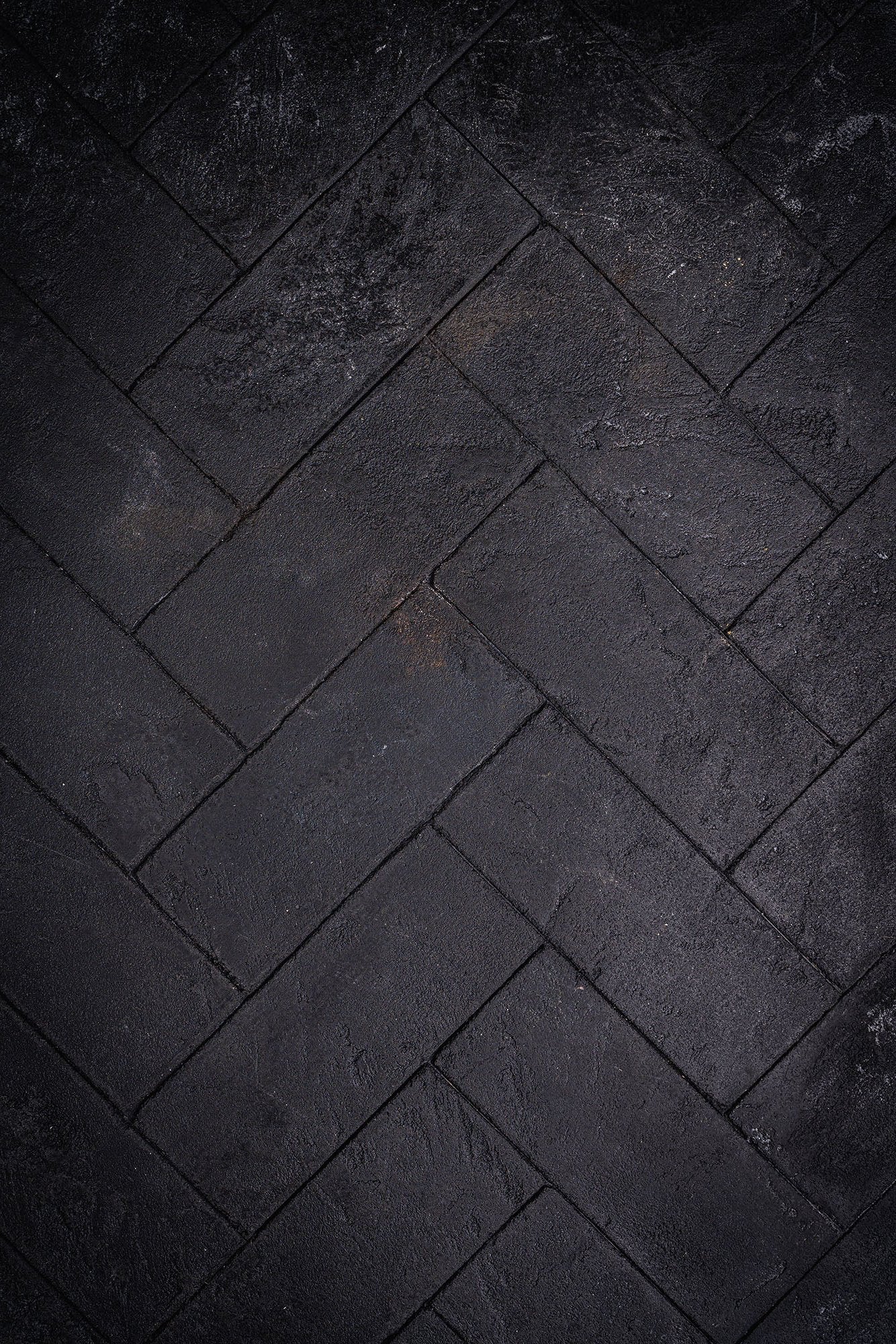 045 Black Stone Herringbone The Backdrop Shop